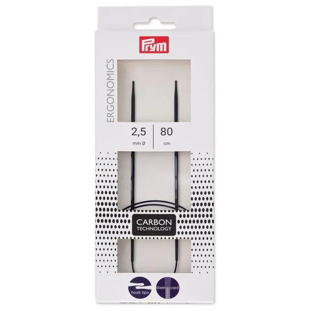 prym-215301-ergonomics-carbon-rundstricknadeln-80-cm-2-50-mm image 1