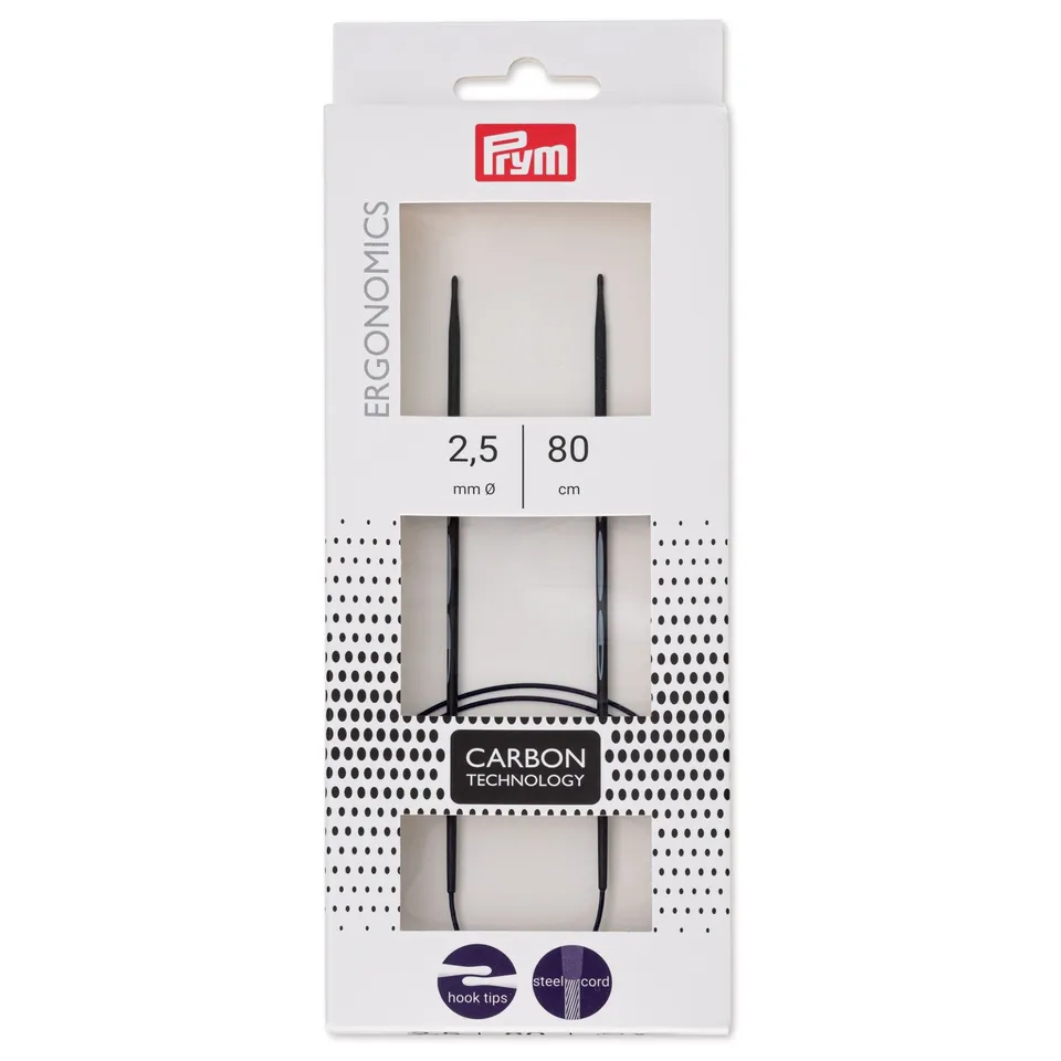 prym-215301-ergonomics-carbon-rundstricknadeln-80-cm-2-50-mm image 1