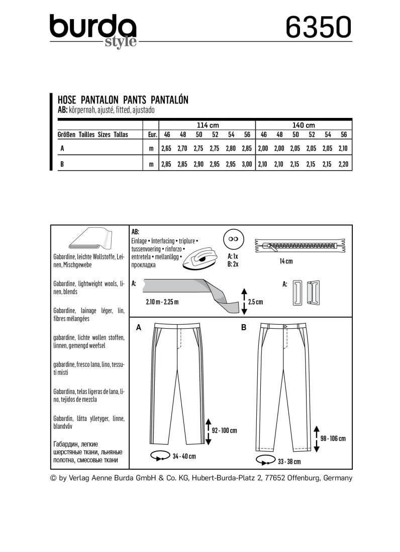 burda-style-6350-schnittmuster-herren-herrenhose-gr-en-set image 6