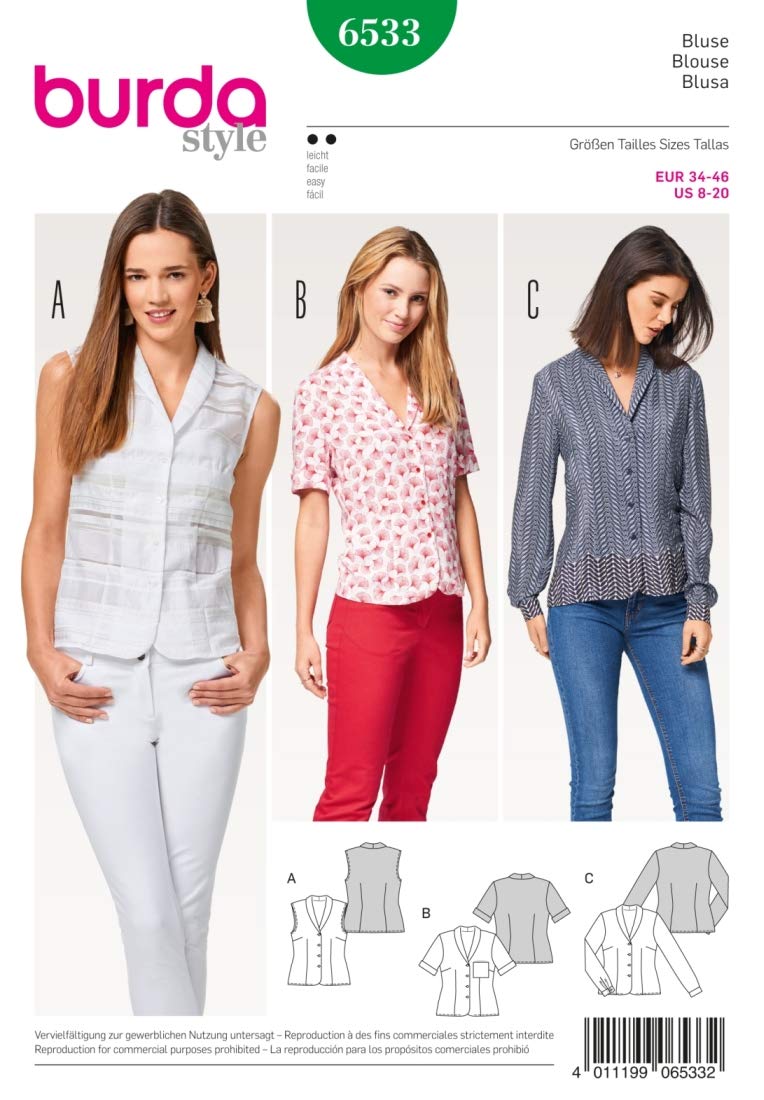 burda-style-schnittmuster-6533-damen-bluse-mit-schalkragen-gr-34-46 image 3
