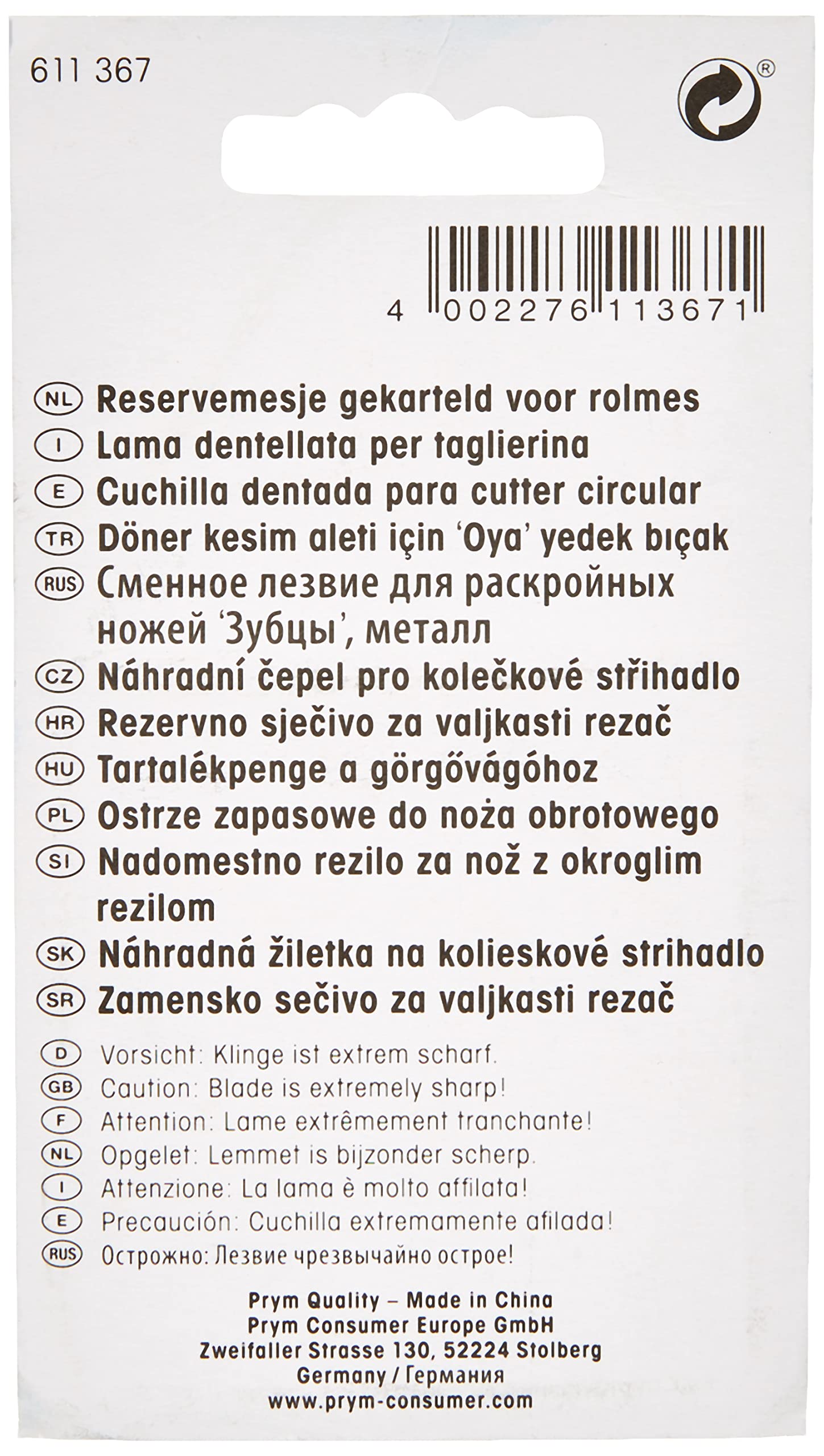 prym-611367-ersatzklinge-f-r-rollschneider-zacken-45-mm-silber image 3