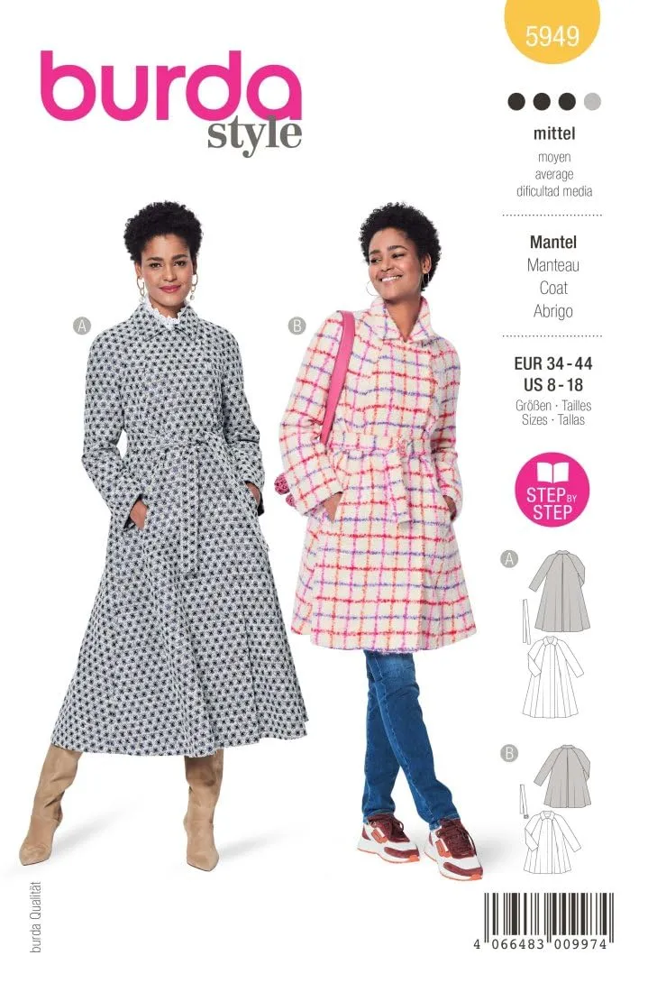 burda-style-schnittmuster-5949-swingmantel-kurz-und-lang-damen-34-44 image 1