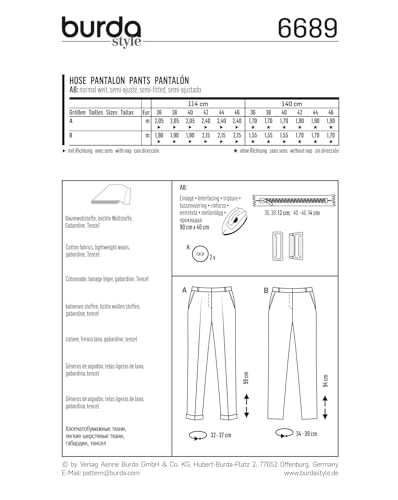 burda-style-6689-schnittmuster-damen-hose-gr-36-46 image 4