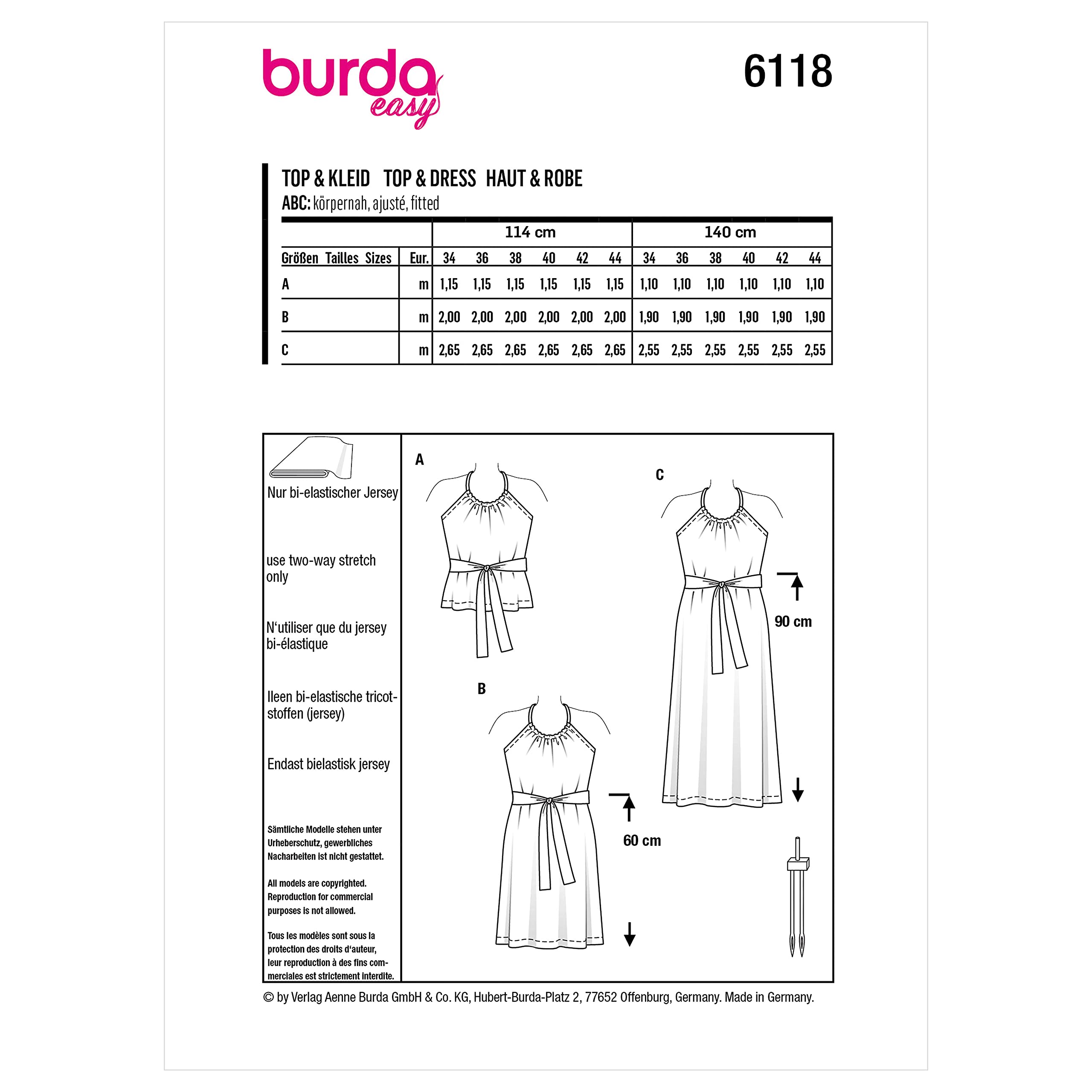 burda-style-x06118burda-schnittmuster-set-neckholder-top-und-kleid-damen-gr-34-4 image 2