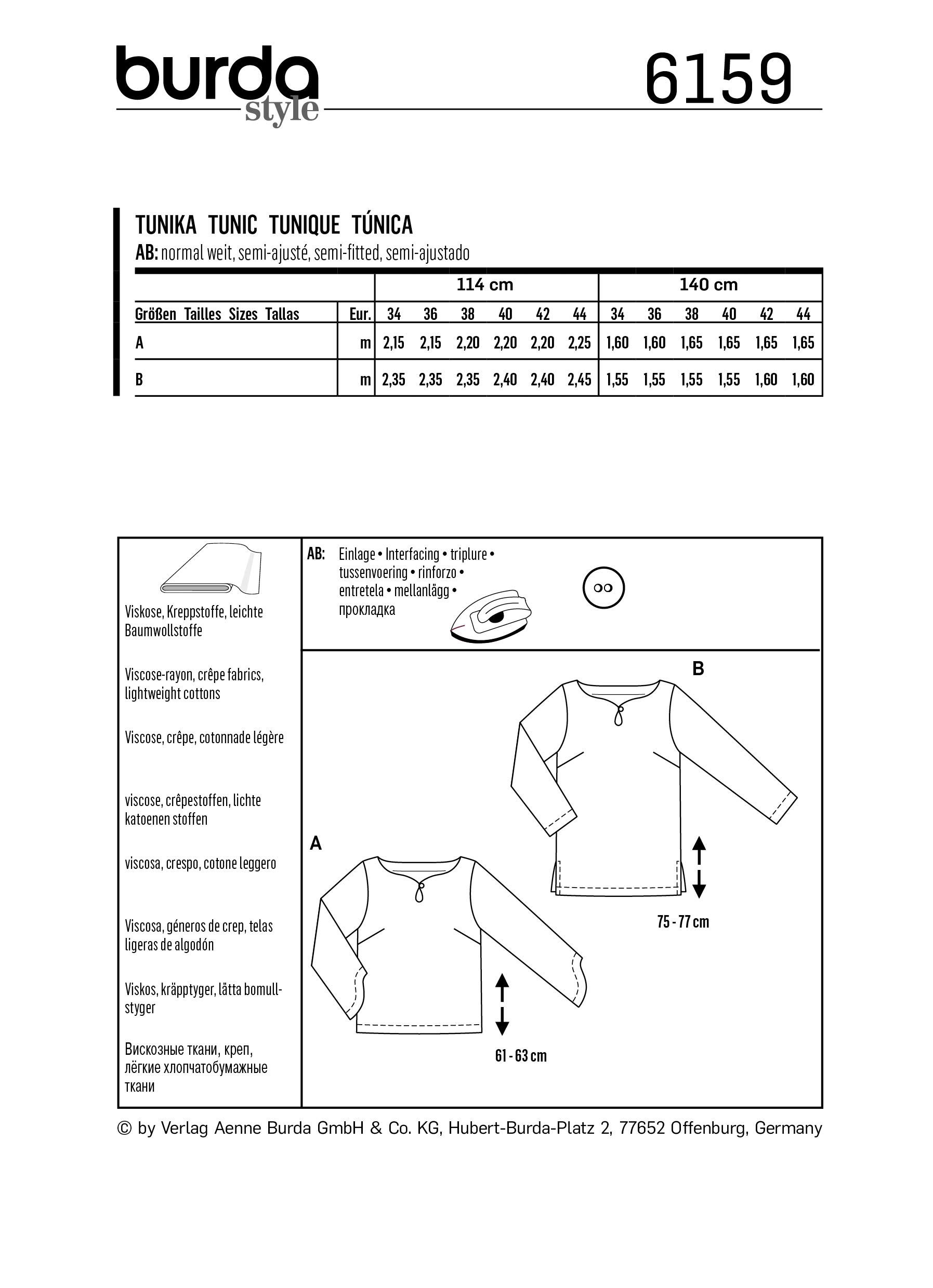 burda-style-6159-schnittmuster-tunika-damen-gr-34-44 image 7