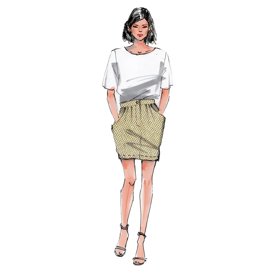 schnittmuster-berlin-sommerrock-arta-damen-minirock-tulpenform-papierschnitt-bea image 1