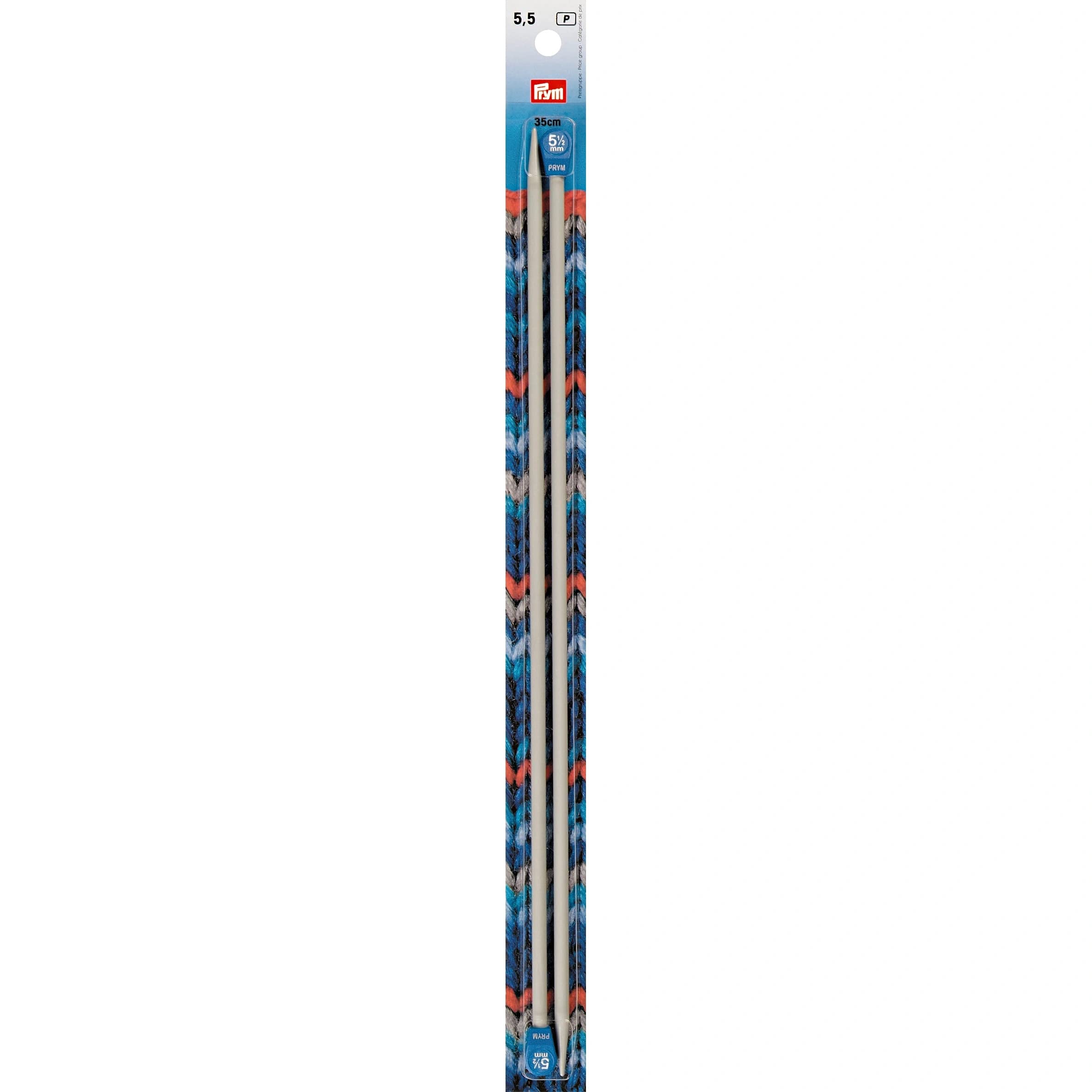 prym-jackenstricknadeln-alu-35-cm-5-50-mm-grau image 1