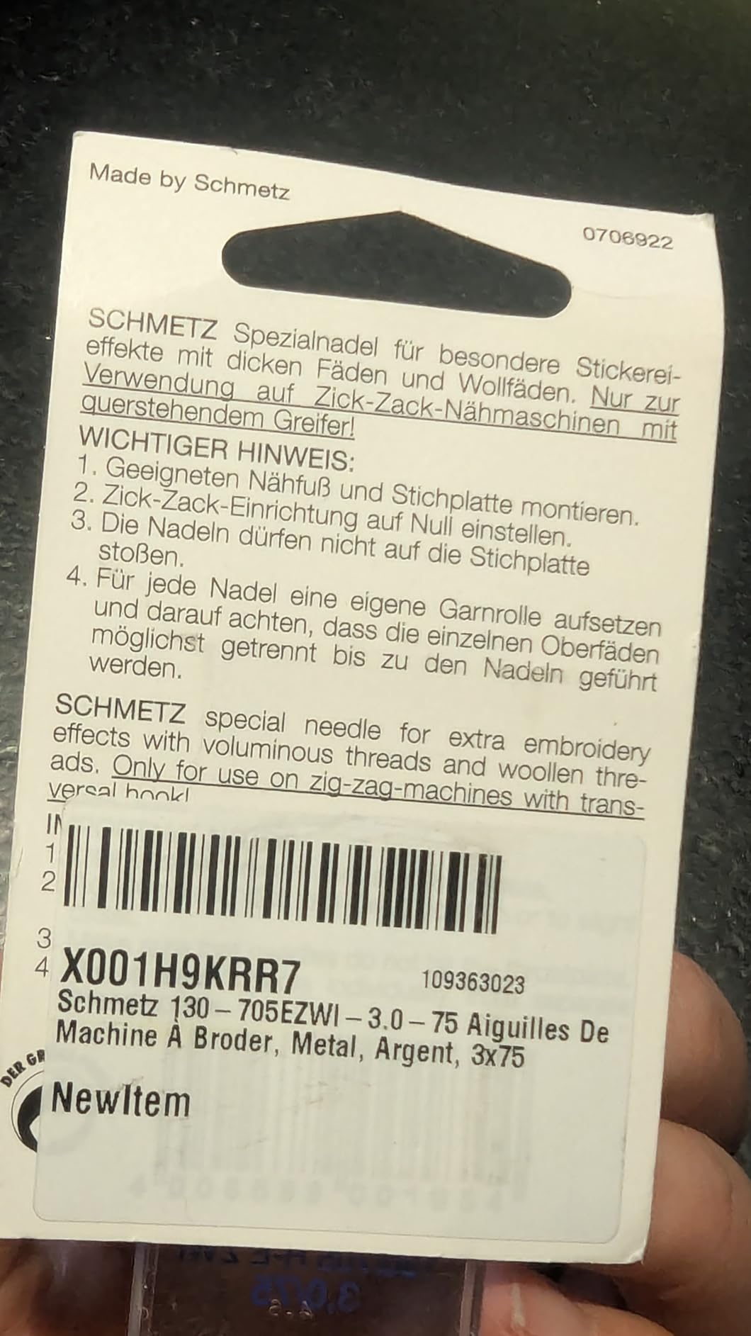 Gut für feine Stickerei