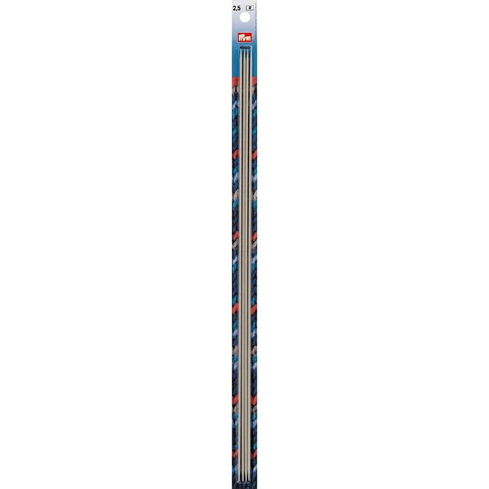 prym-strumpfstricknadeln-alu-40-cm-2-5-mm-grau image 1