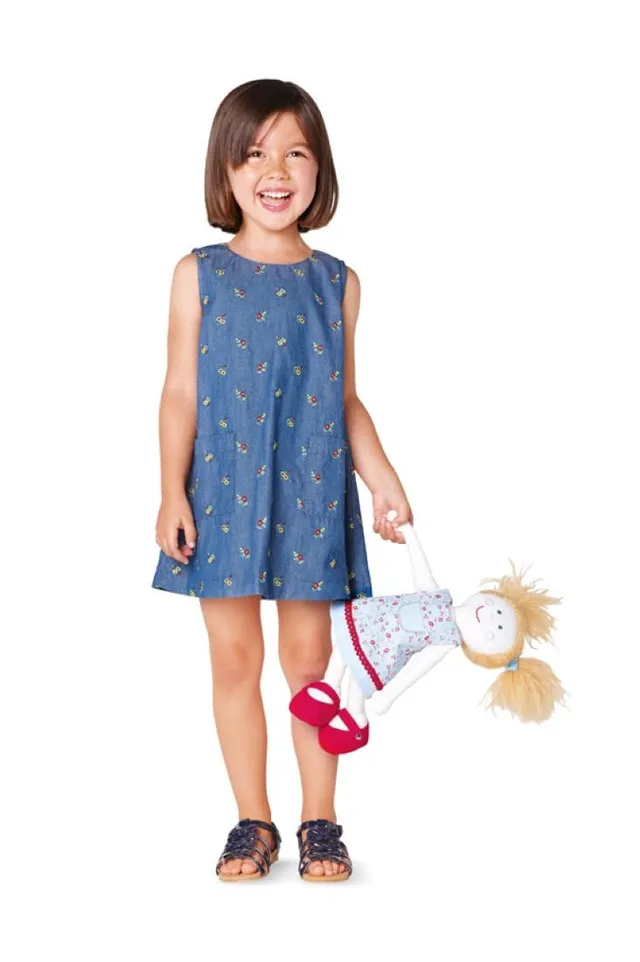 burda-style-9420-m-dchen-sommer-kleid-schnittmuster-gr-92-122 image 1