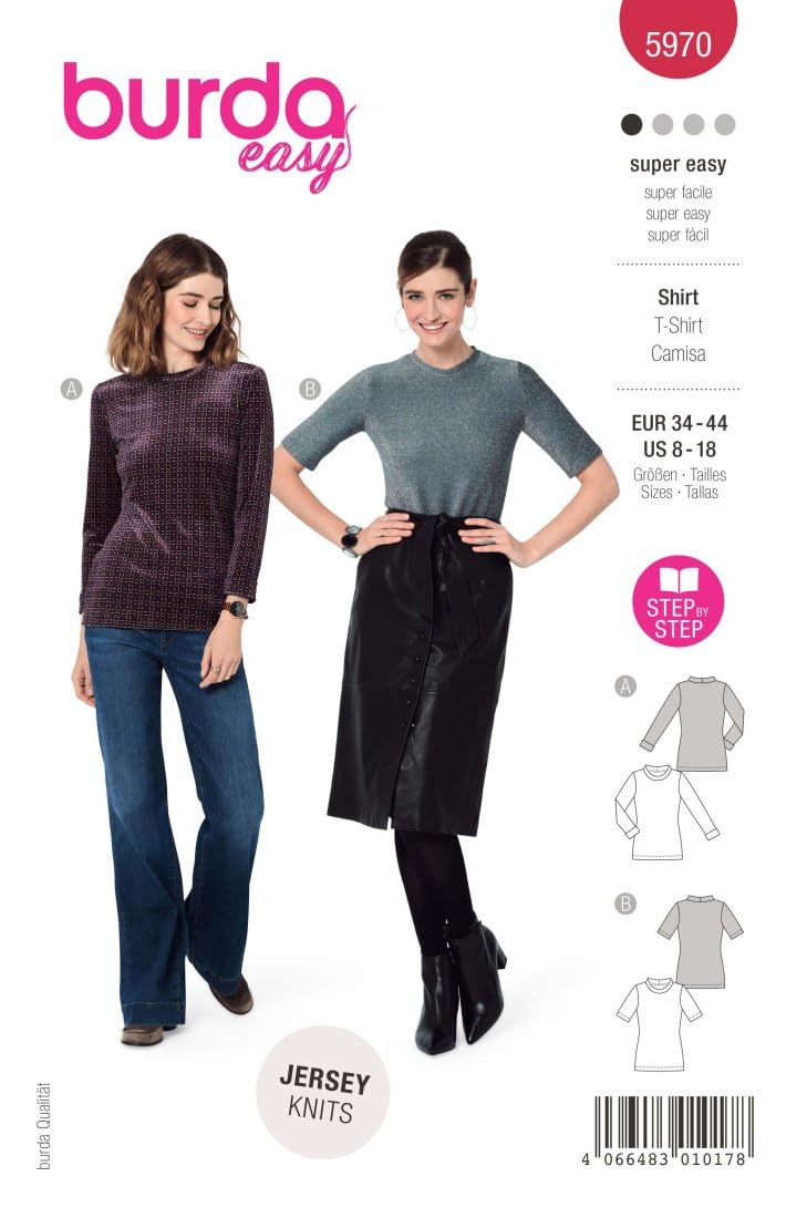 burda-style-5970-shirt-schnittmuster-damen-gr-34-44-level-1 image 1