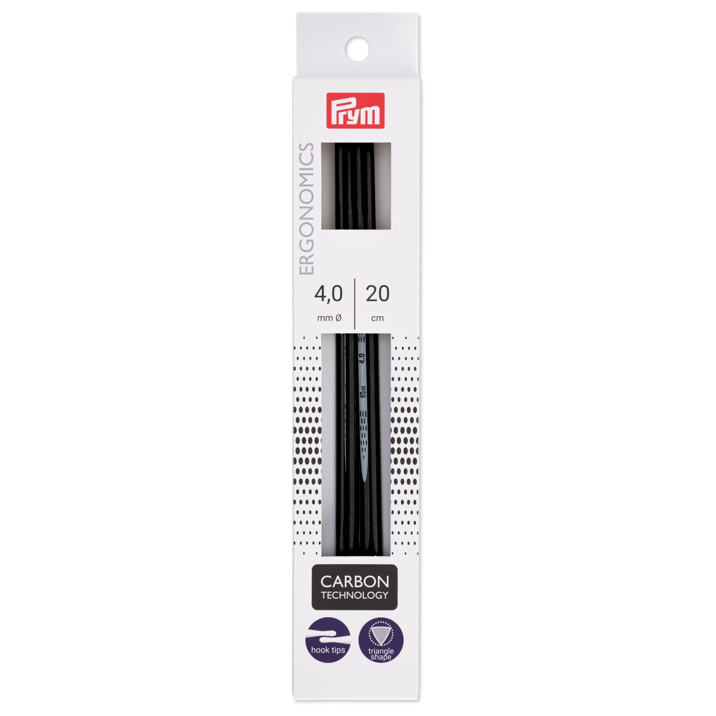 prym-ergonomics-carbon-strumpfstricknadeln-20-cm-4-00-mm-194224 image 1