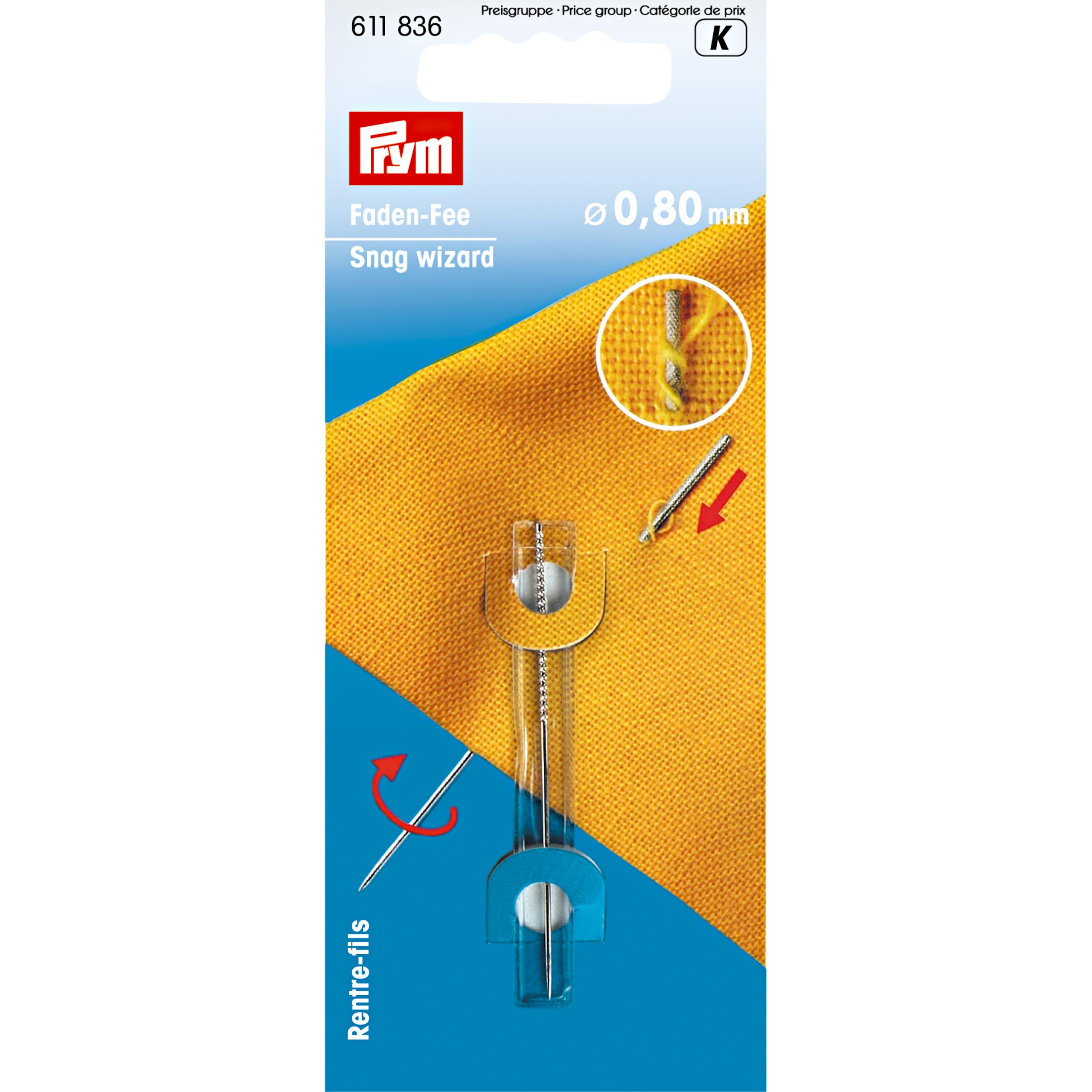 prym-611836-faden-fee-ziehfaden-nadel-0-80-mm-stahl image 1