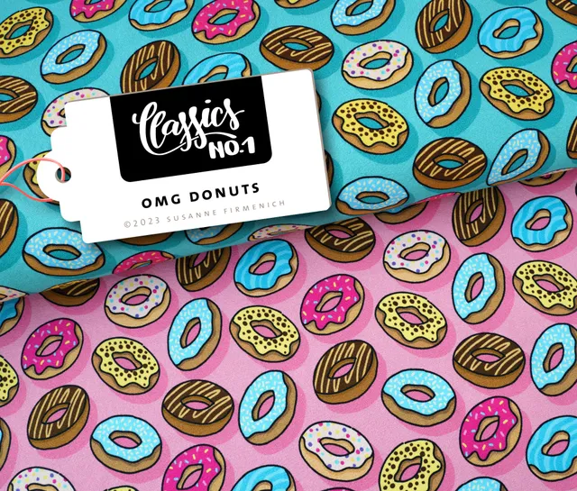 albstoffe-classics-no-1-omg-donuts-jersey-bio-jersey-155-cm image 1