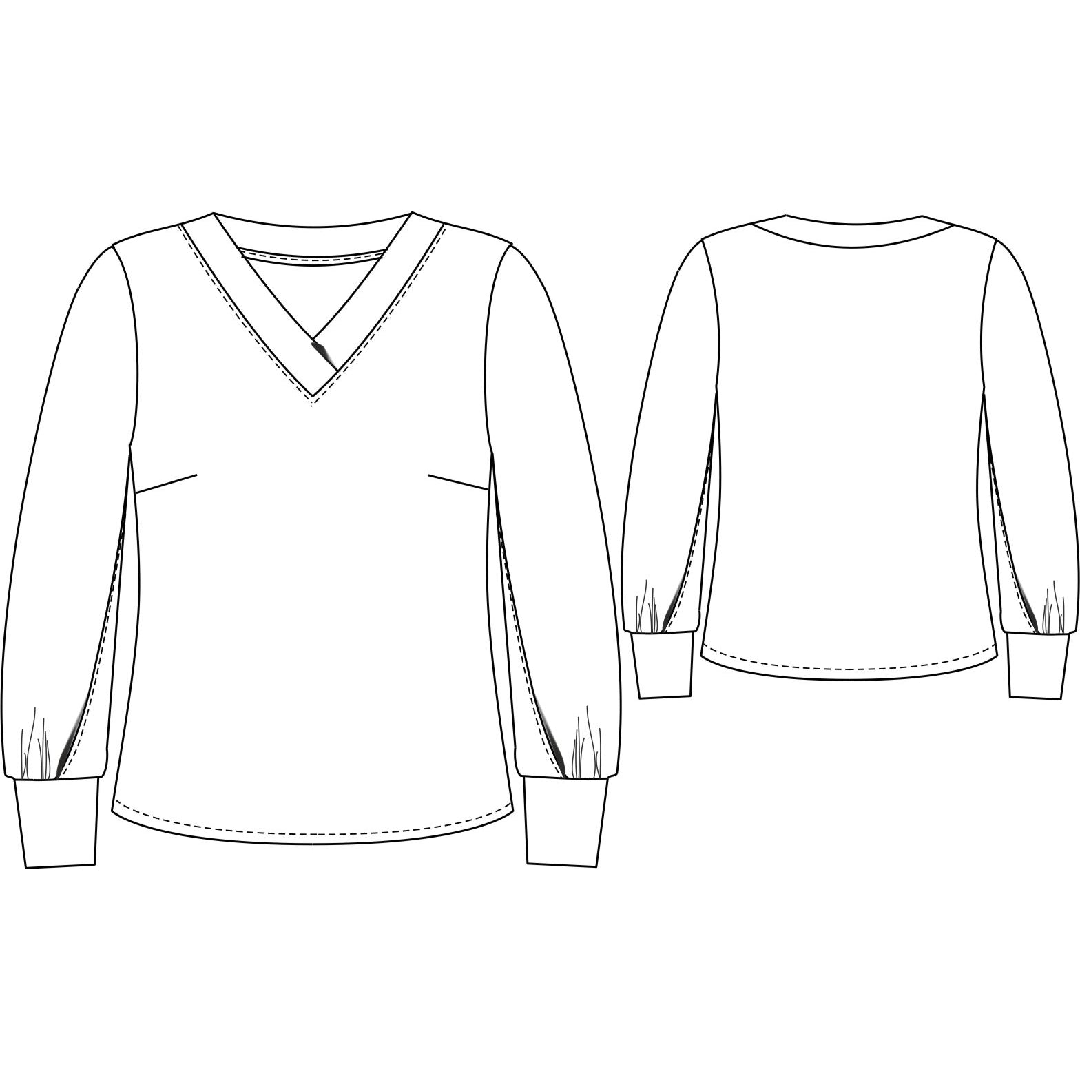 schnittmuster-berlin-pulli-umeko-v-ausschnitt-ebook-damen image 2