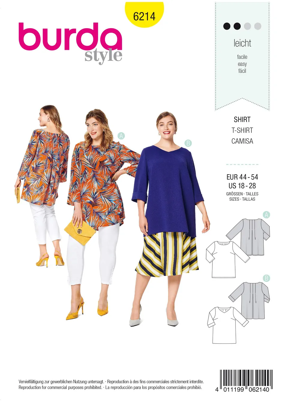 burda-style-schnittmuster-6214-damen-shirt-level-2-f-r-anf-nger image 1