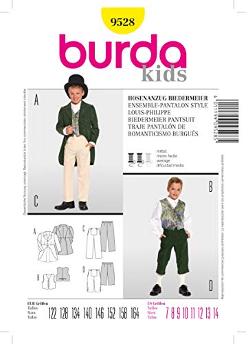burda-style-schnittmuster-9528-biedermeier-hosenanzug-kinder-gr-122-164 image 6