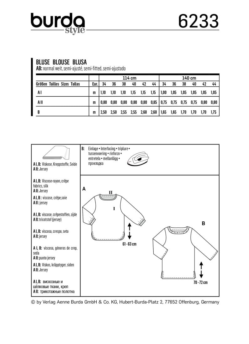 burda-style-6233-damen-langarm-shirts-gr-34-44-papierschnittmuster image 2