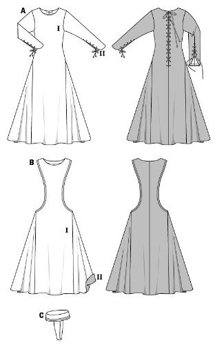 burda-style-7977-schnittmuster-damen-karneval-burgdame-k-nigin-magd-gr-36-50-lev image 5