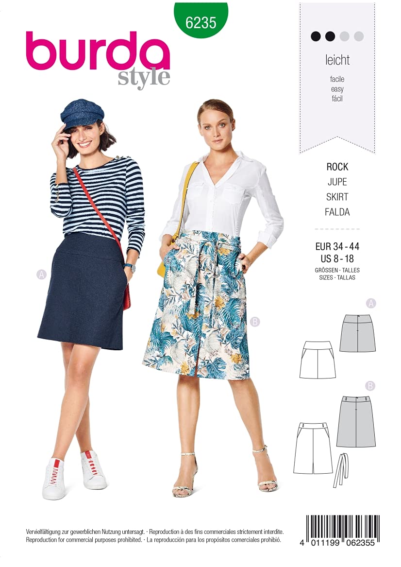 burda-style-schnittmuster-damen-rock-6235-gr-34-44 image 2