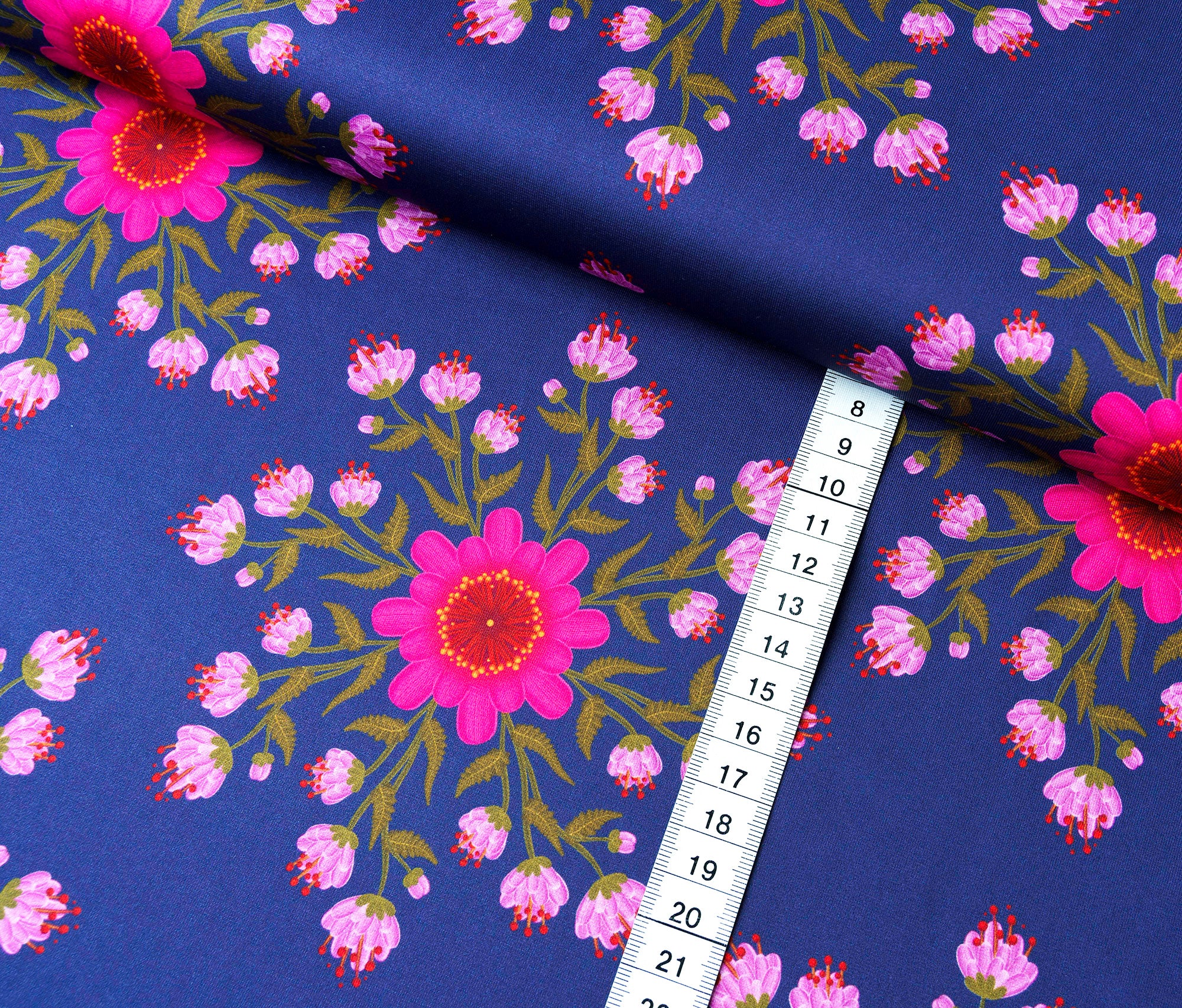 albstoffe-performance-flower-circle-navy-activewear-stoff-meterware image 3