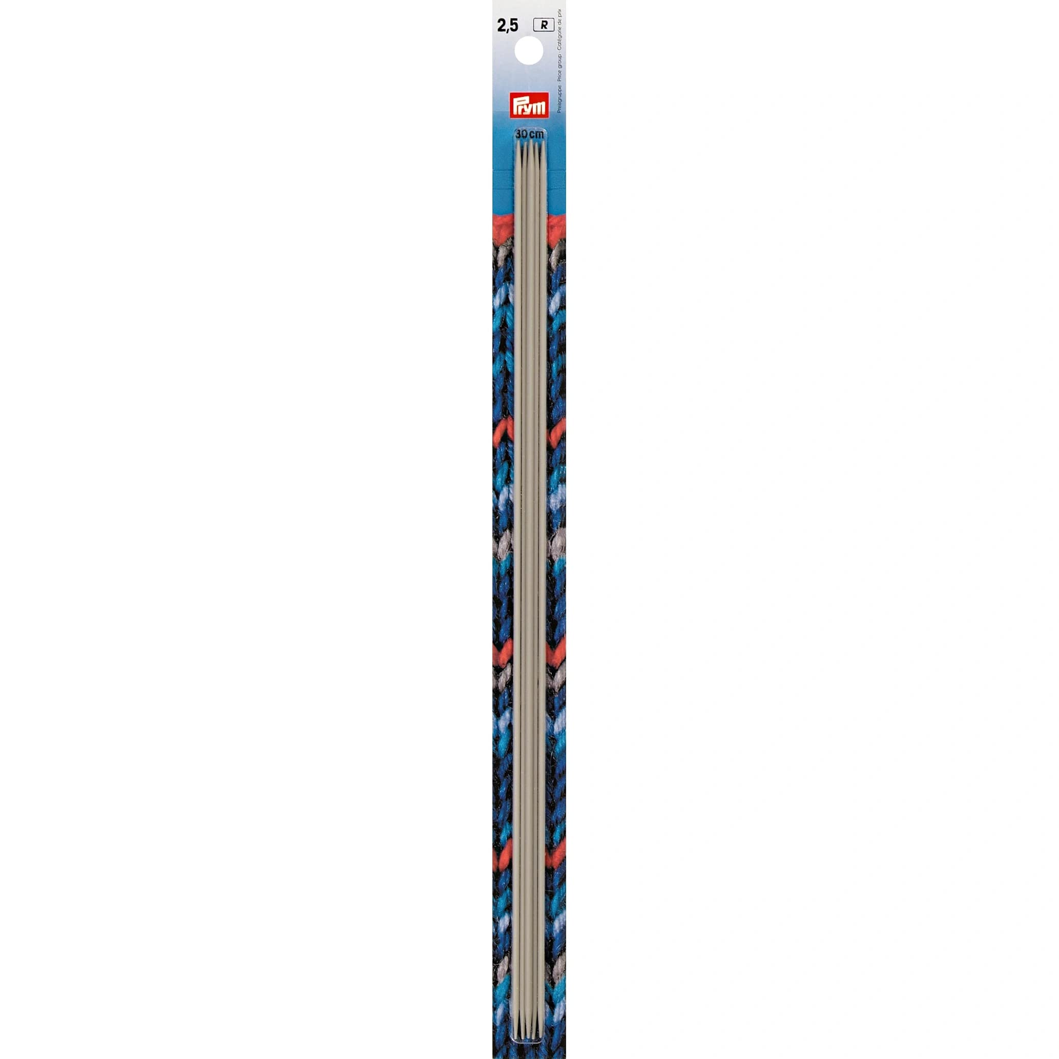 prym-191556-strumpfstricknadeln-alu-30-cm-2-50-mm-grau image 1