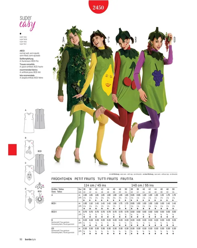 burda-style-2450-schnittmuster-karneval-kost-m-fr-chte-elfe-damen-gr-36-50 image 1