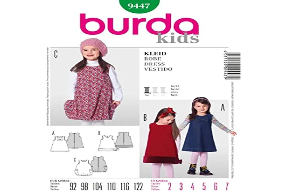 burda-kids-tr-gerkleid-mit-gro-en-schleifen-gr-92-122 image 1