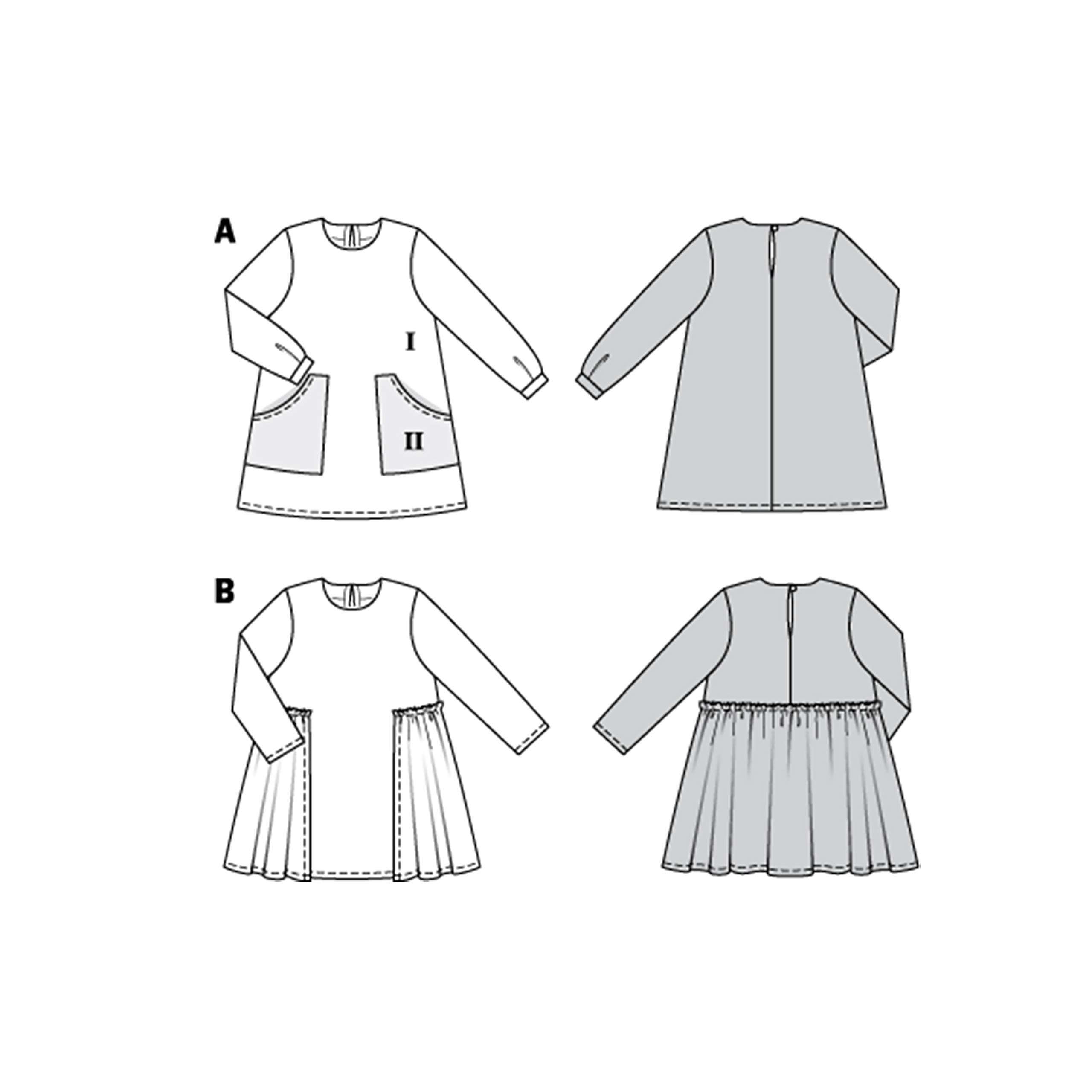 burda-style-9310-langarm-kleid-mit-taschen-und-berrock-papierschnittmuster-kids image 3