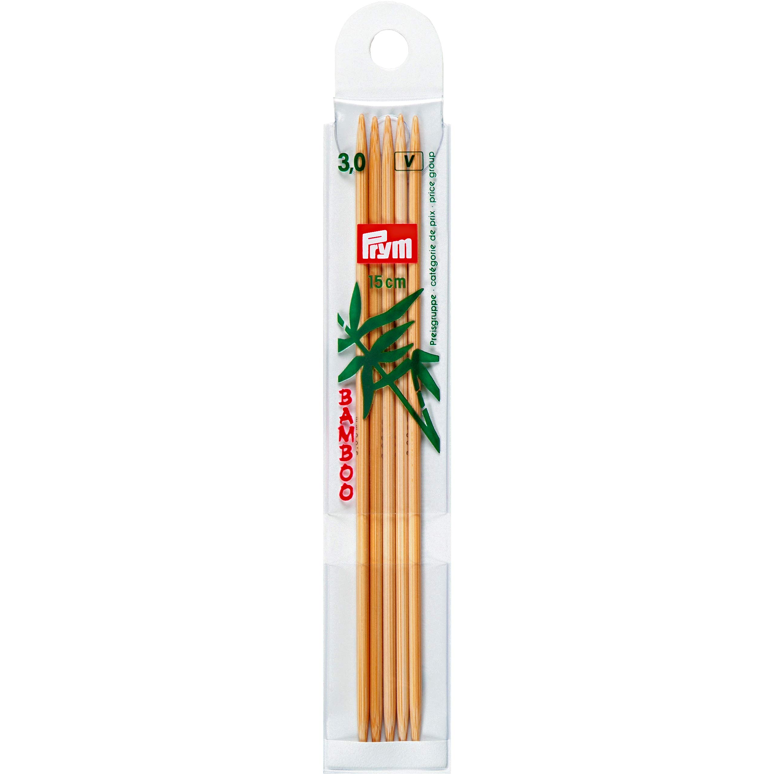 prym-221202-strumpfstricknadeln-bambus-15-cm-3-00-mm-5er-set image 1