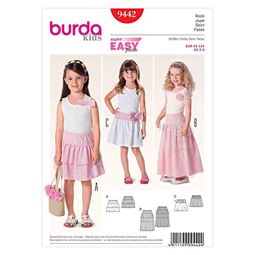 burda-style-schnittmuster-9442-m-dchen-rock-und-stufenrock-gr-98-104 image 3