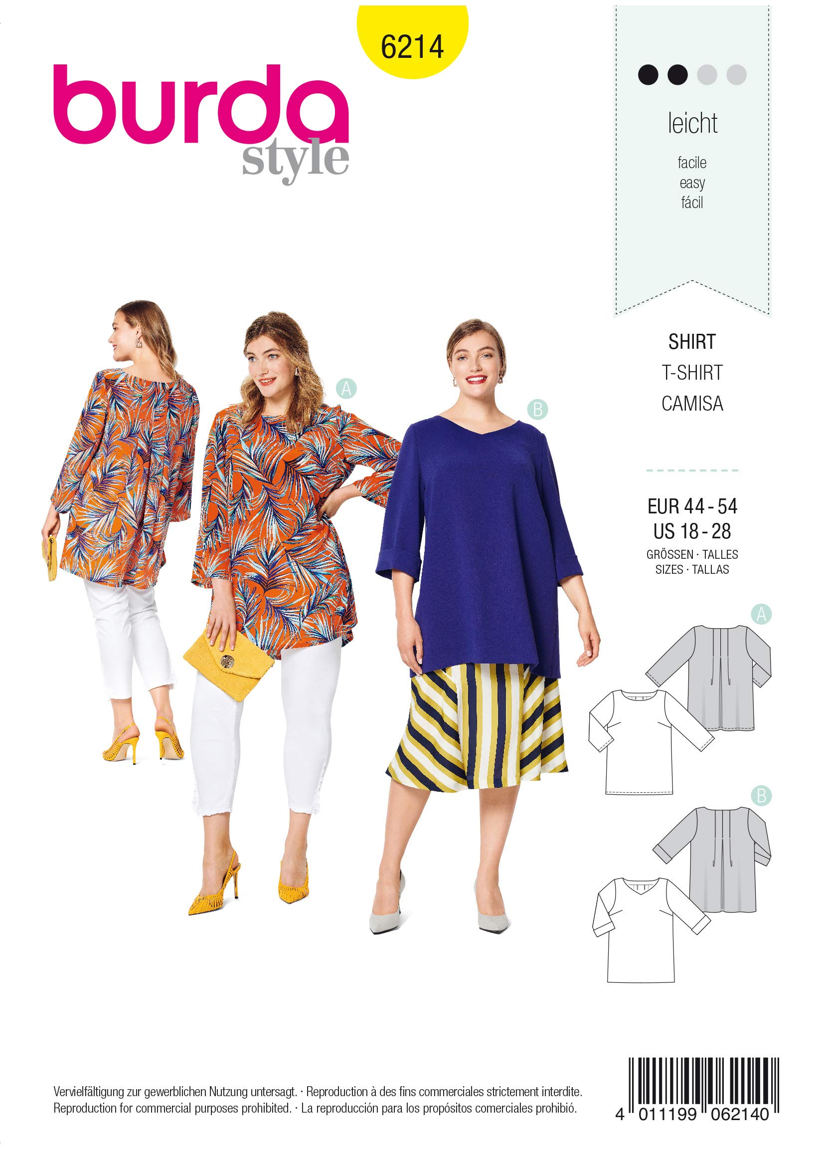 burda-style-schnittmuster-6214-damen-shirt-level-2-f-r-anf-nger image 1
