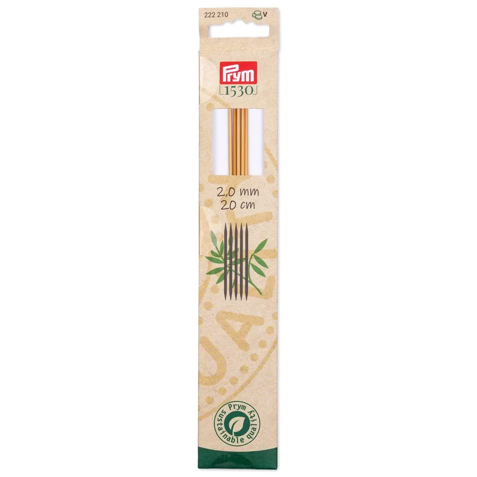 prym-222210-strumpfstricknadeln-1530-bambus-20-cm-2-0-mm image 1