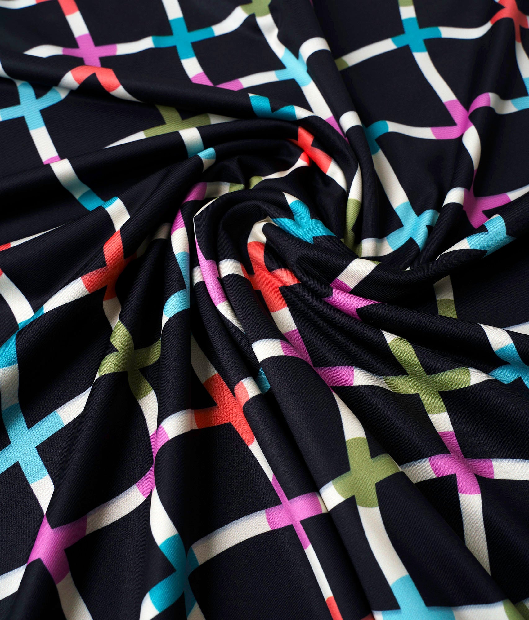 albstoffe-performance-grid-black-activewear-jersey-meterware image 2