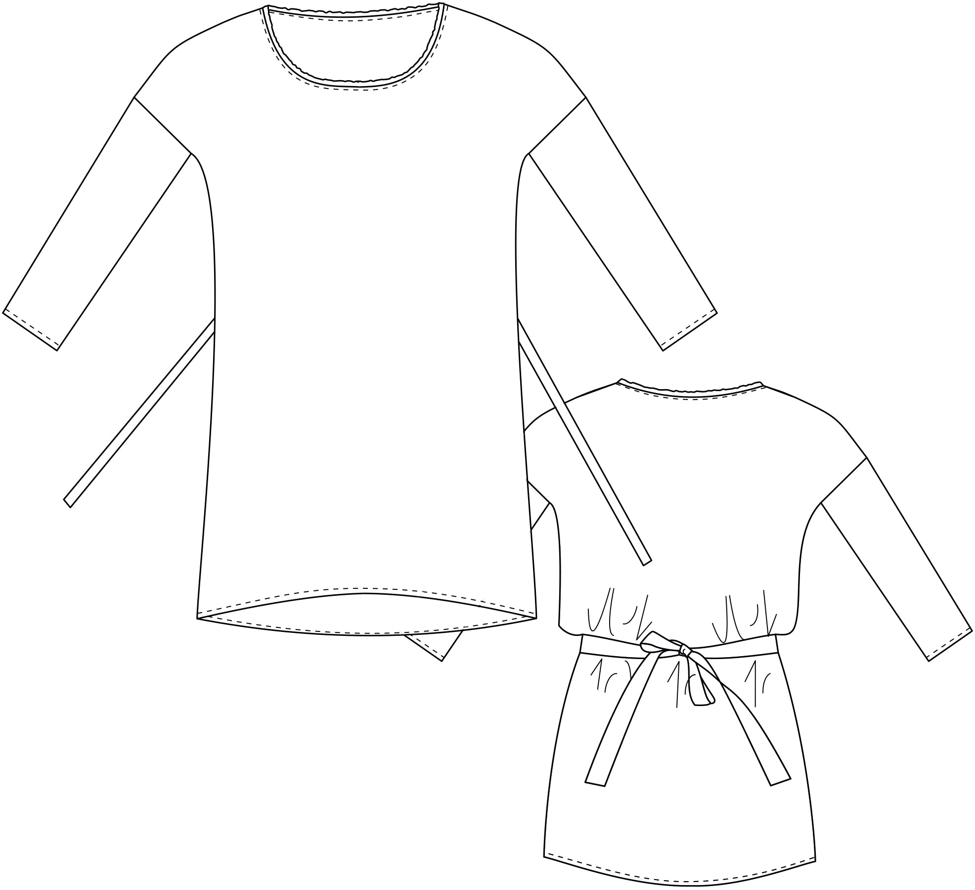 schnittmuster-berlin-tunika-karla-schnittmuster-longbluse-gr-34-50 image 2