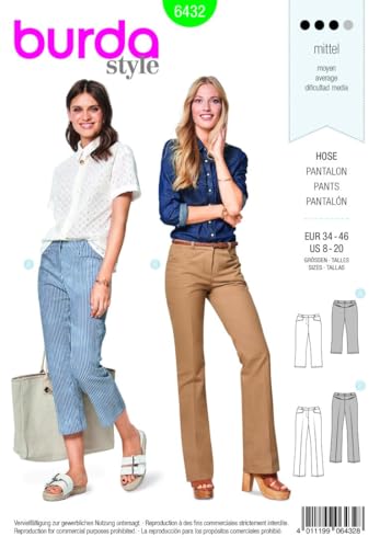 burda-style-schnittmuster-damen-b-gelfalten-hose-6432-gr-34-46-papierschnitt image 5