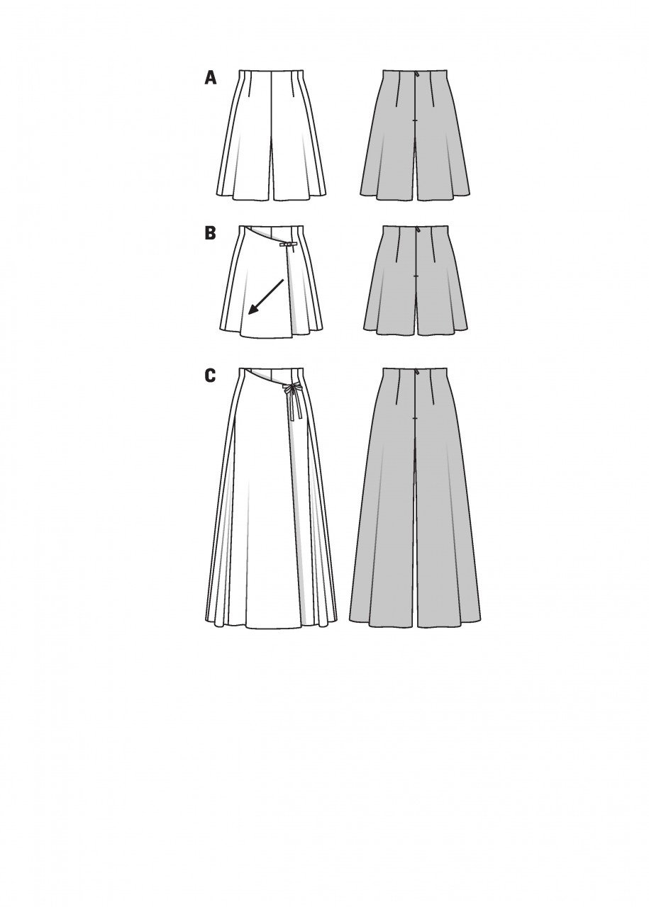 burda-style-6980-hosenrock-mit-wickeleffekt-gr-34-46-papierschnittmuster-damen image 2