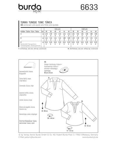 burda-style-schnittmuster-damen-tunika-6633-gr-36-46-papierschnittmuster image 4