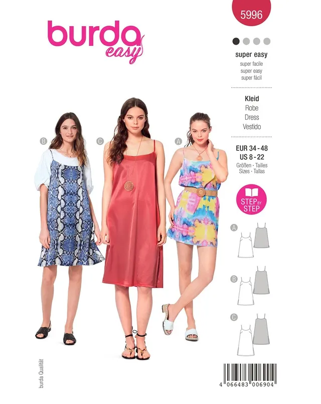 burda-style-schnittmuster-5996-a-linien-kleid-mit-spaghettitr-gern-damen-34-48 image 1