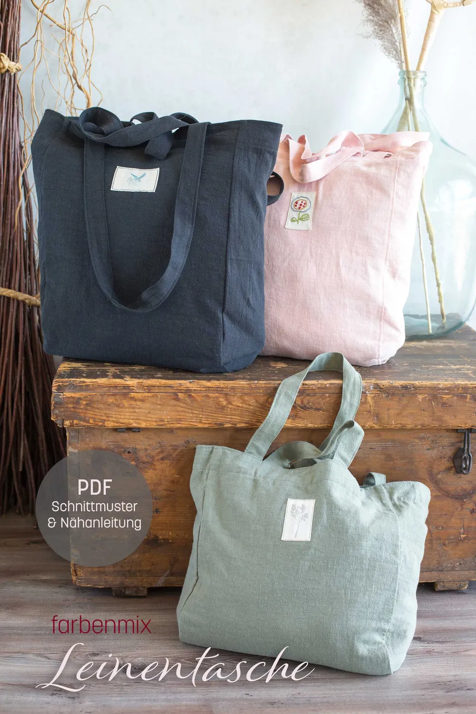 farbenmix-leinentasche-schnittmuster-ebook-tasche-in-2-gr-en image 1