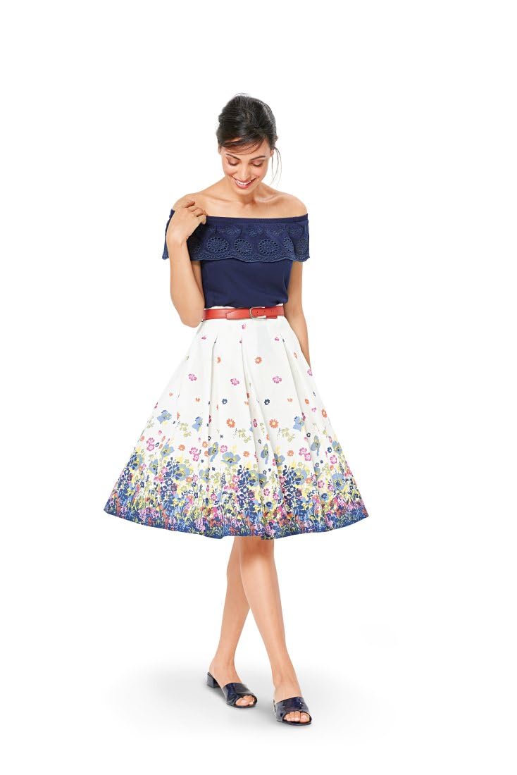 burda-style-6341-damen-faltenrock-tellerrock-midi-gr-34-44 image 5