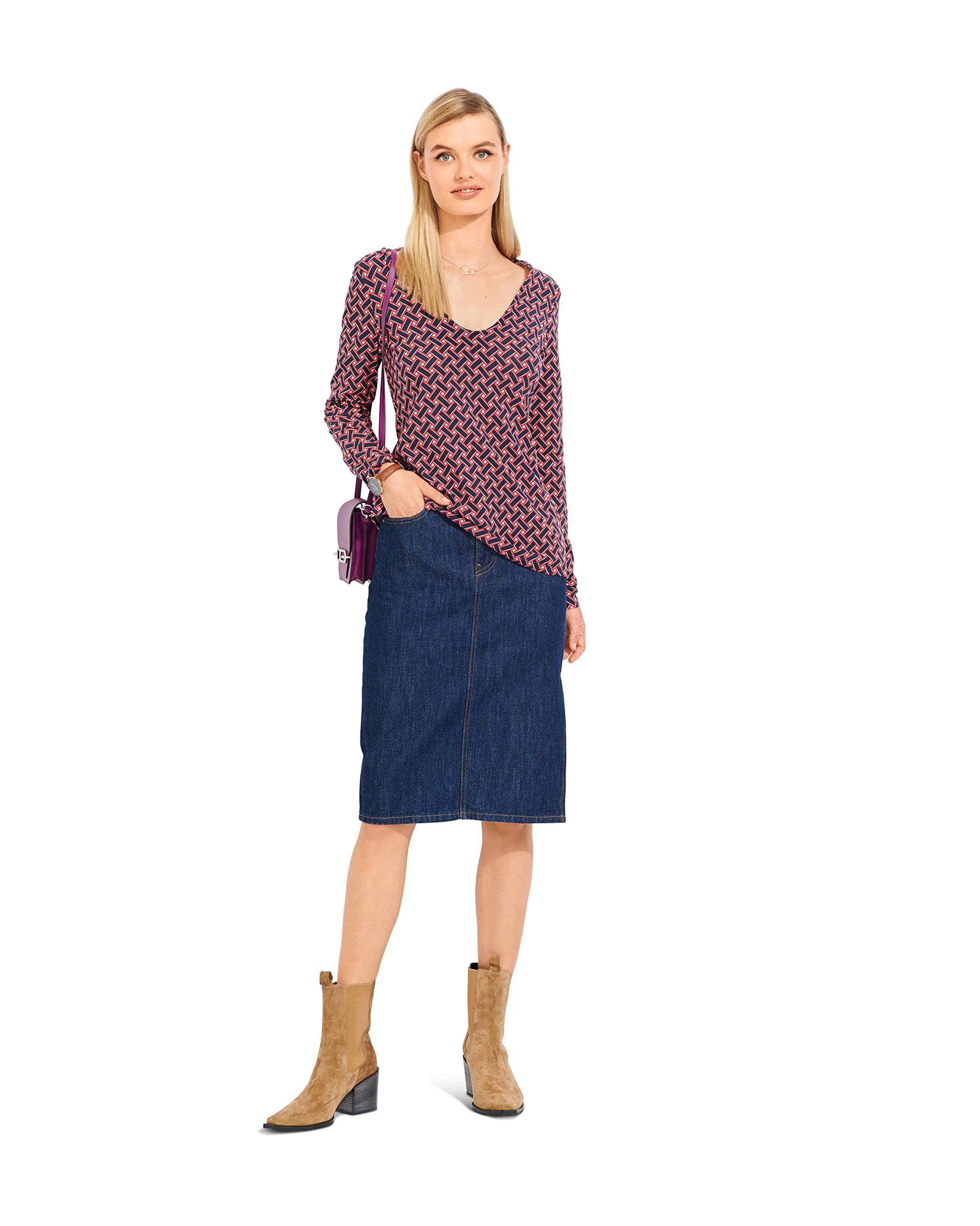 burda-style-b6075-schnittmuster-oberteil-und-kleid-damen-jersey-mit-v-ausschnitt image 7