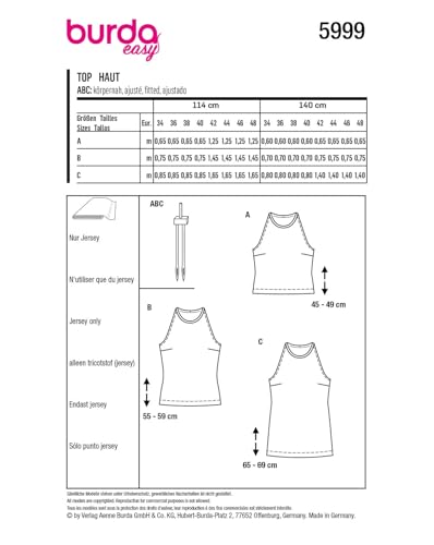 burda-style-schnittmuster-5999-rmellose-tops-damen-gr-34-48-n-hlevel-sehr-leicht image 6