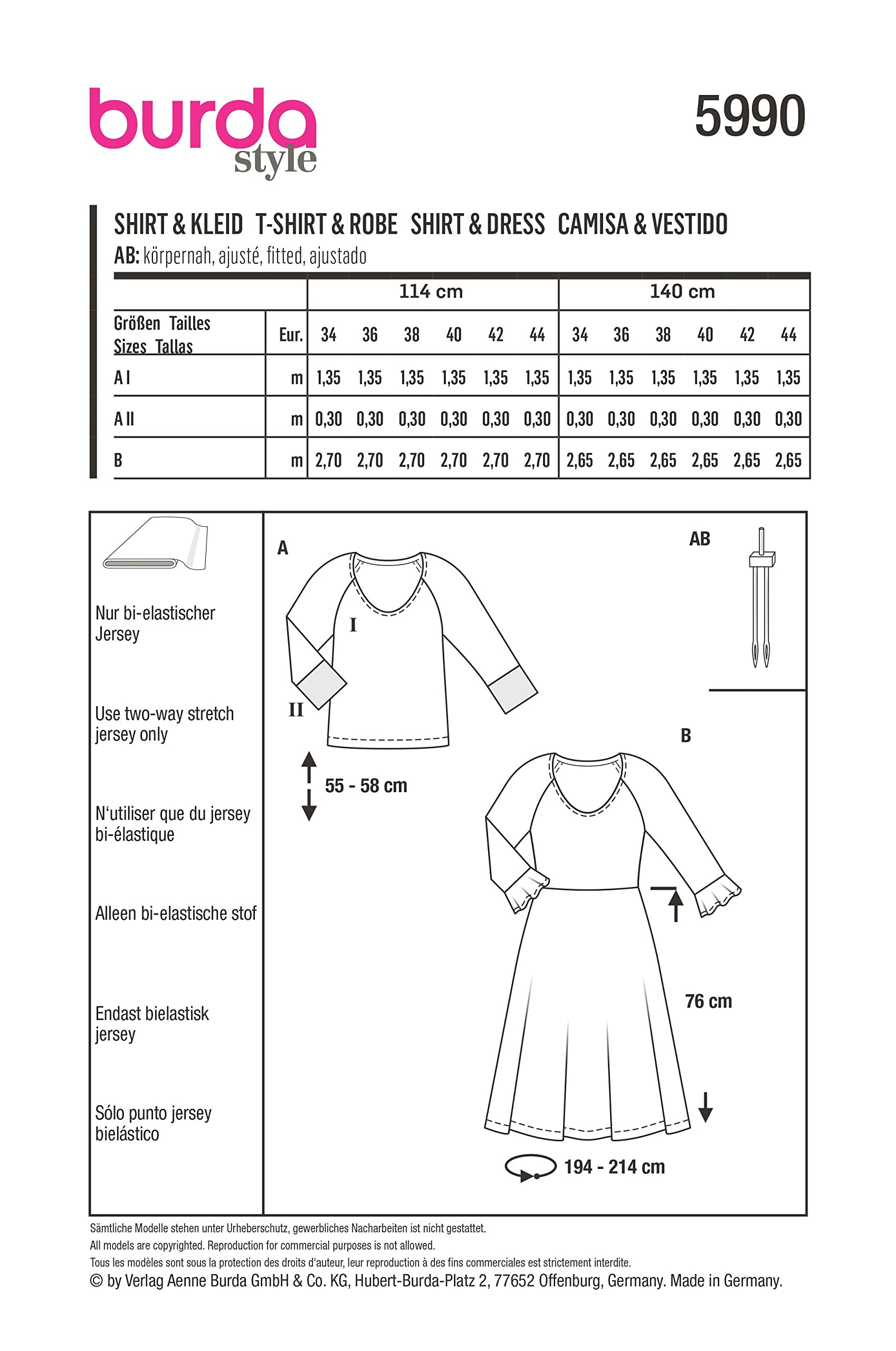 burda-style-5990-schnittmuster-shirt-und-kleid-f-r-damen-gr-34-44 image 4