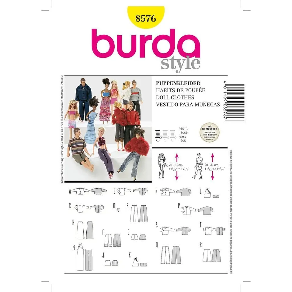 burda-8576-schnittmuster-puppenkleider-gr-29-31-cm-level-leicht image 1