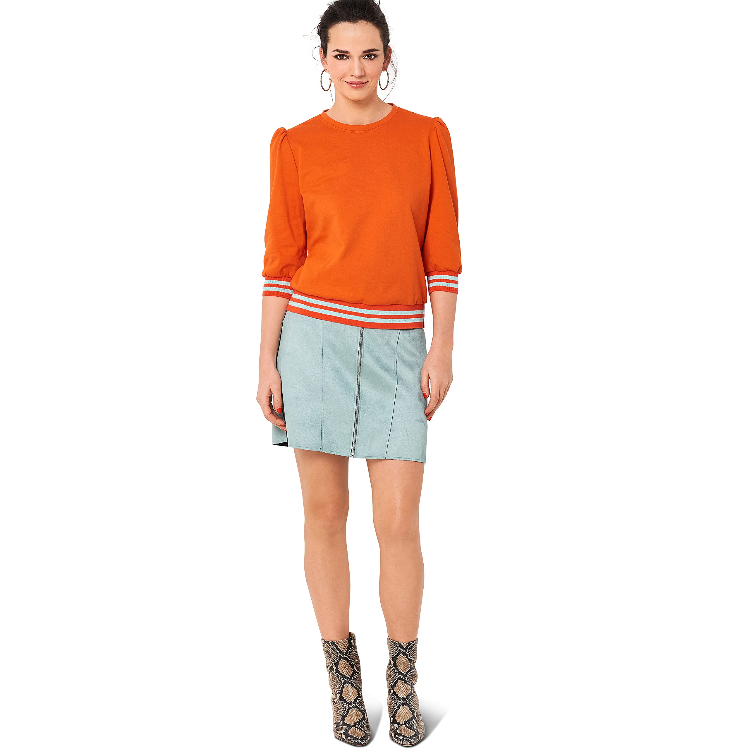 burda-easy-6109-schnittmuster-damen-shirt-kleid-gr-34-44-super-easy-jersey-schni image 6