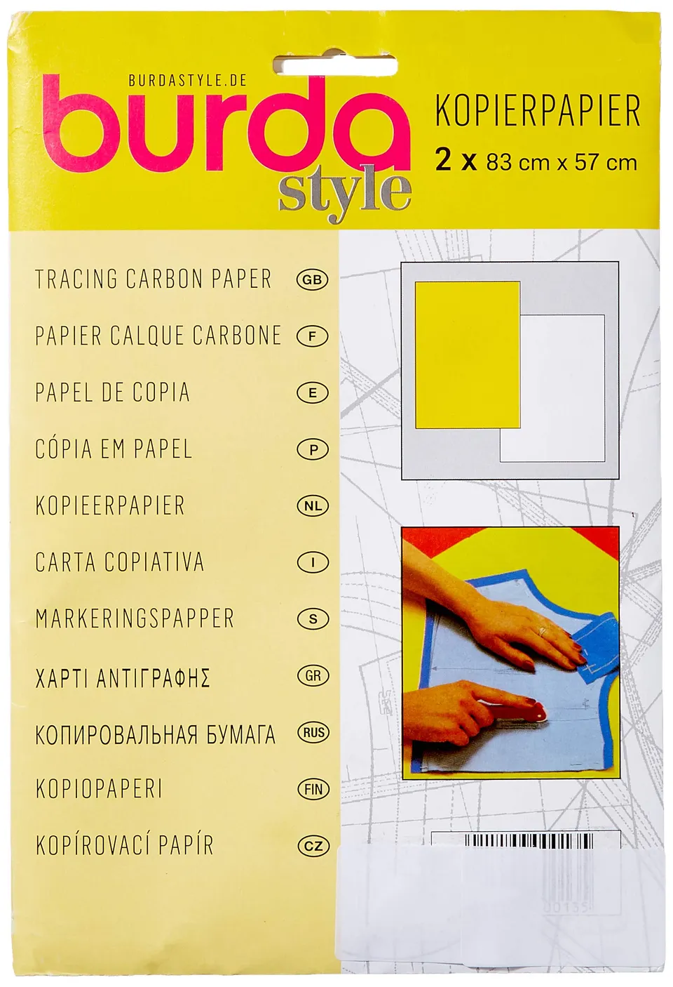 burda-style-kopierpapier-schnittmusterpapier-2-blatt-83-x-57-cm-gelb-wei image 1