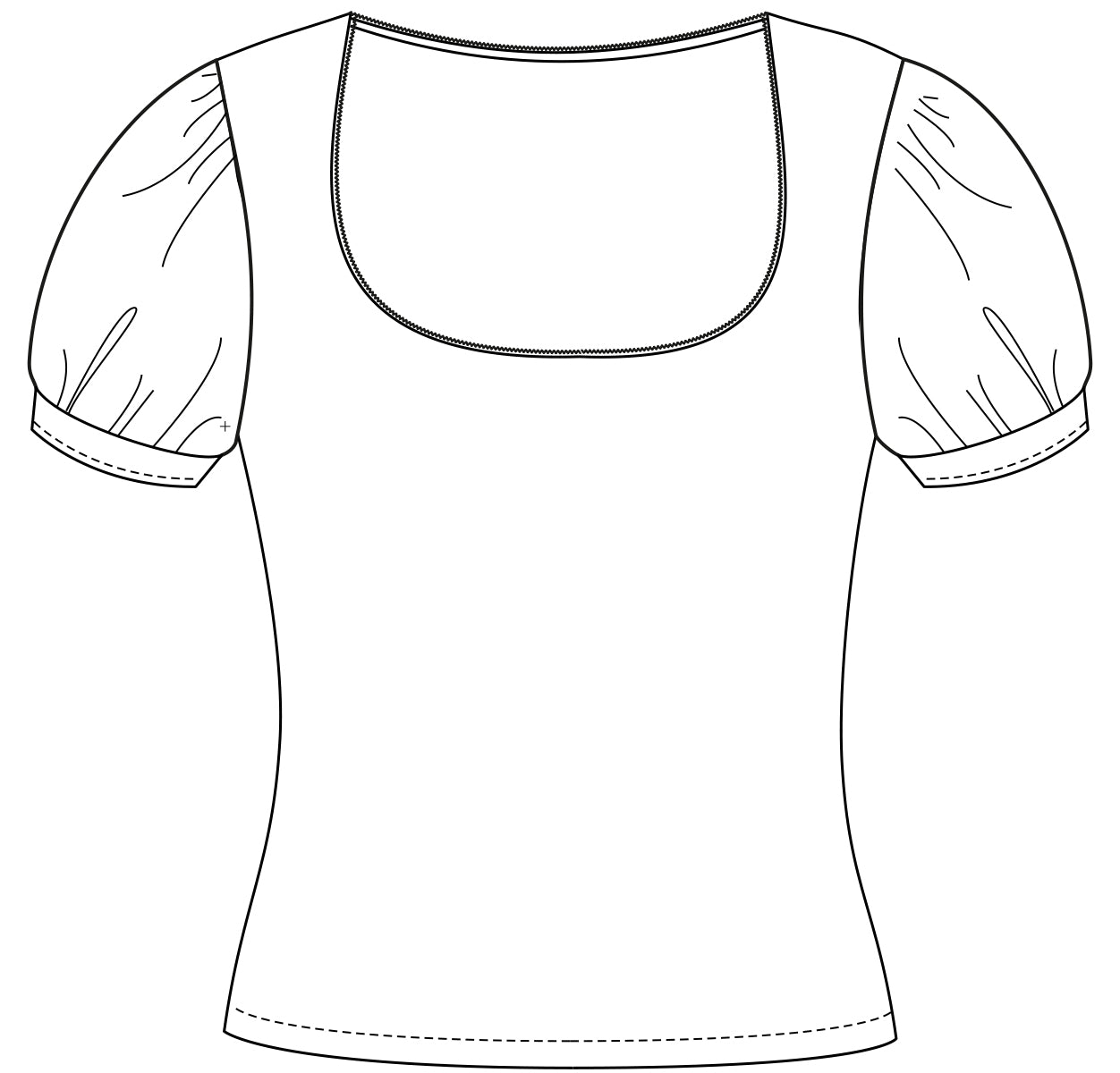 schnittmuster-berlin-shirt-jackie-sommershirt-mit-puff-rmel-gr-34-50 image 2