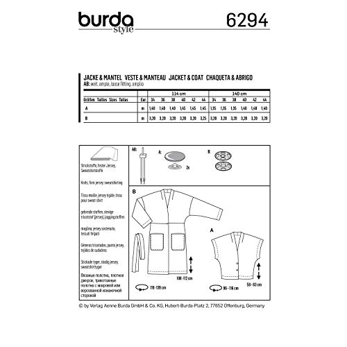 burda-style-6294-schnittmuster-damen-jacke-rmellos-gr-34-44 image 7