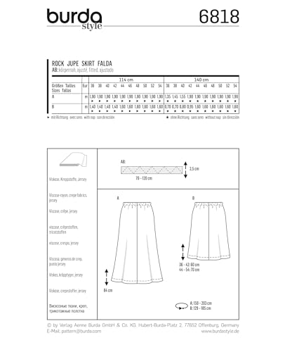burda-style-schnittmuster-6818-damen-bahnenrock-mit-gummizug-gr-36-54-2-l-ngen image 4